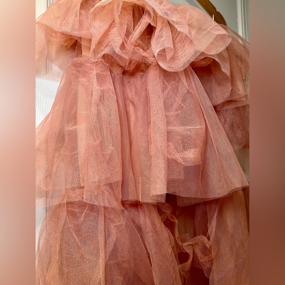 Pink Ruffle Layered Tulle Skirt